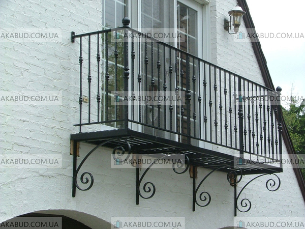 Ковані та зварені балконні перила (огорожі для балкона)  6
