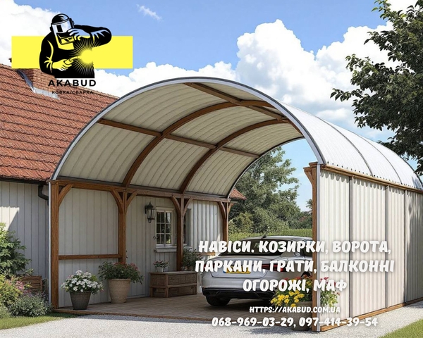 Паркани,  ворота,  навіси та металоконструкції під ключ. Європаркани 3