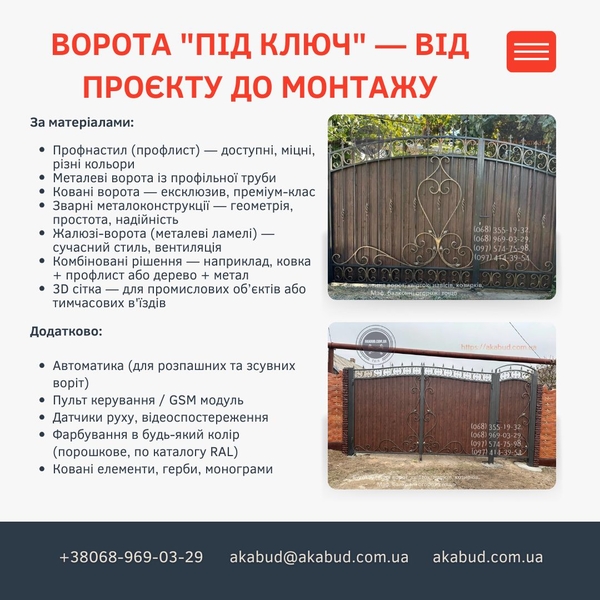 Откатные ворота. МАФы. Козырьки. Ворота. Заборы. Навесы.  2