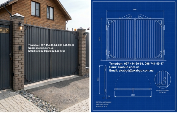 Металоконструкції Кривий Ріг — Ворота,  Навіси,  МАФи